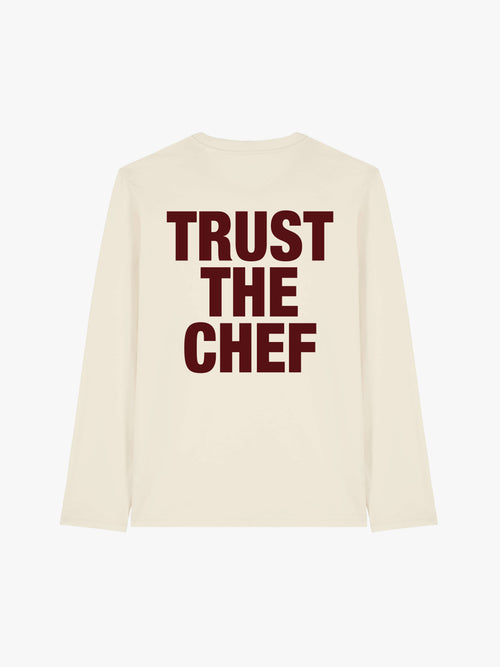 Ecru Trust The Chef Longsleeve, back view